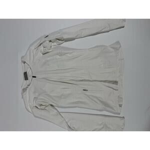 Athleta White Long Sleeve Zip-Up Activewear Top SMALL